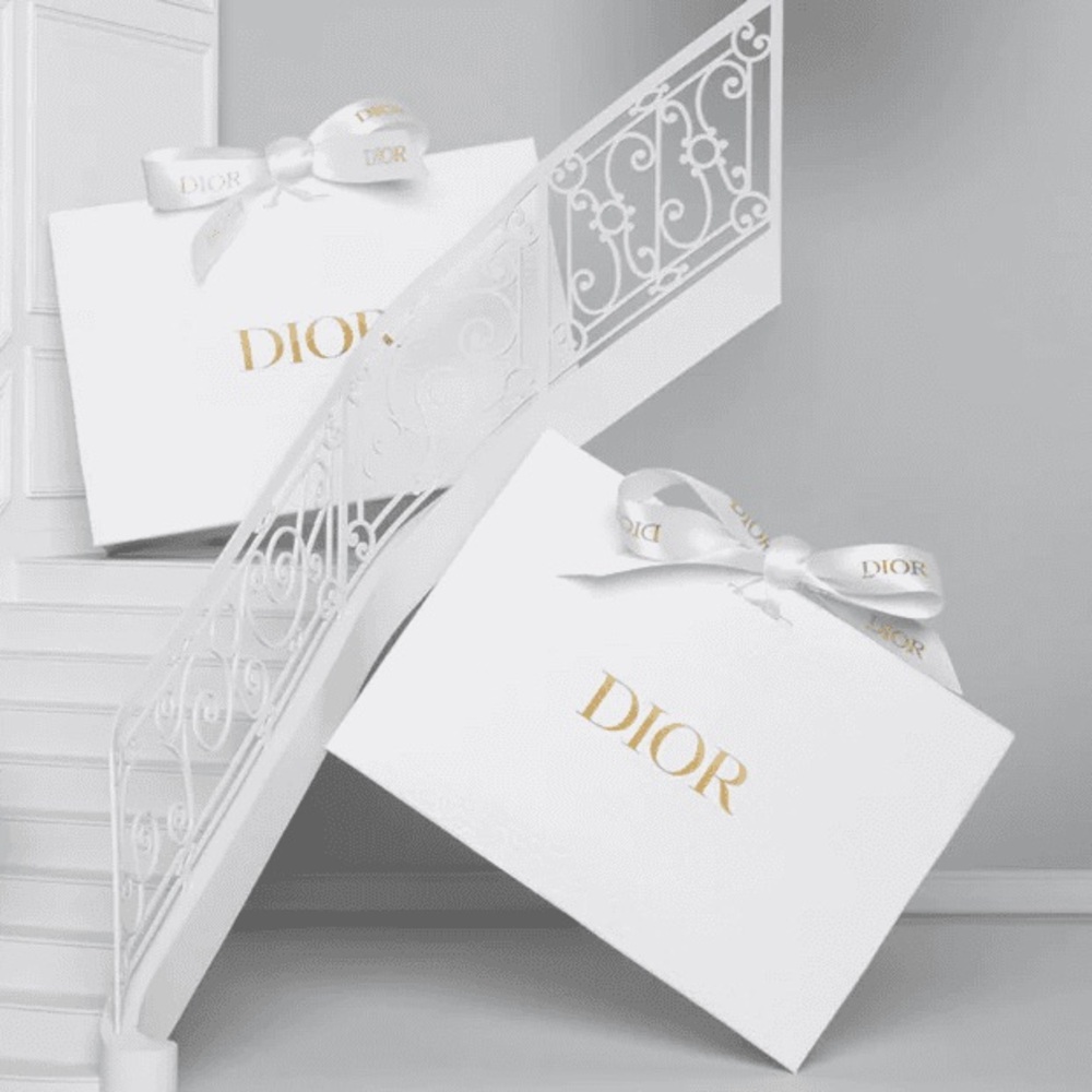 2 x Dior white small gift bag